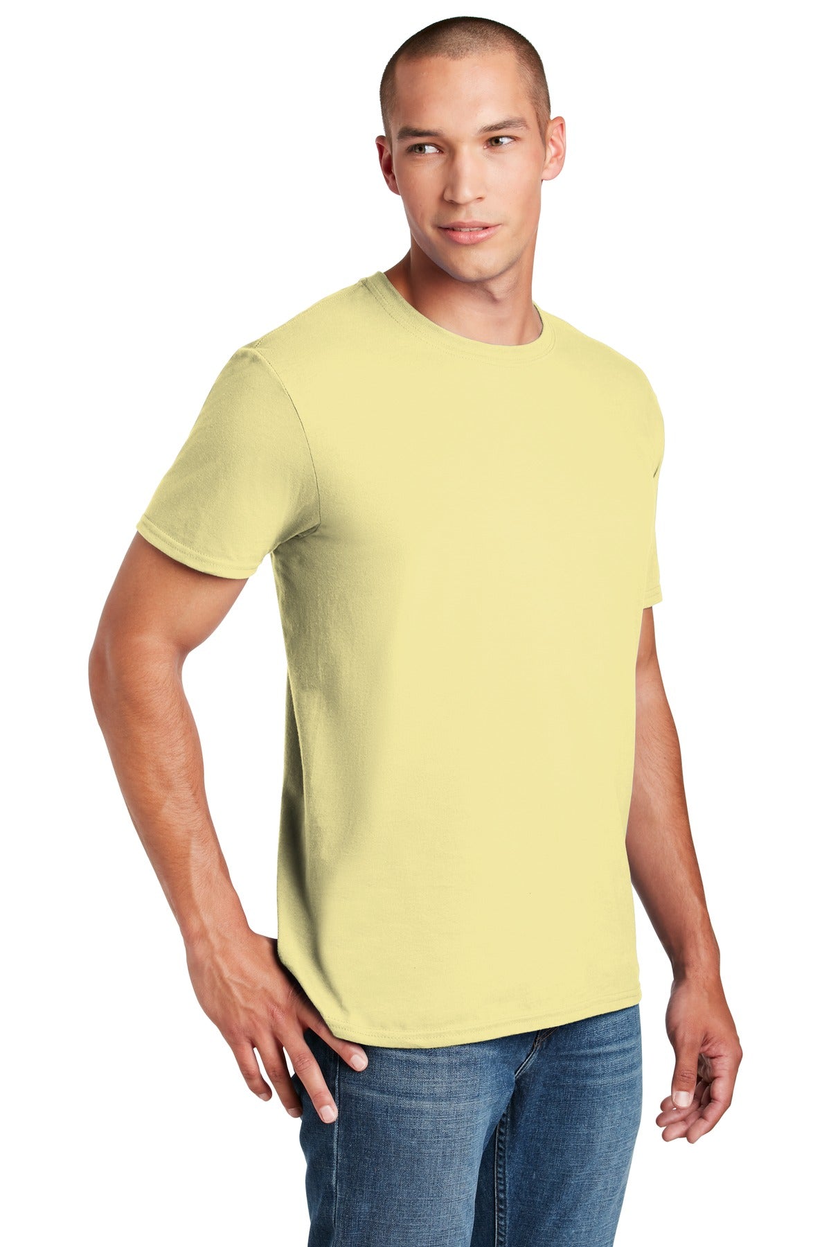 Corn Silk Gildan Softstyle T-Shirt. 64000