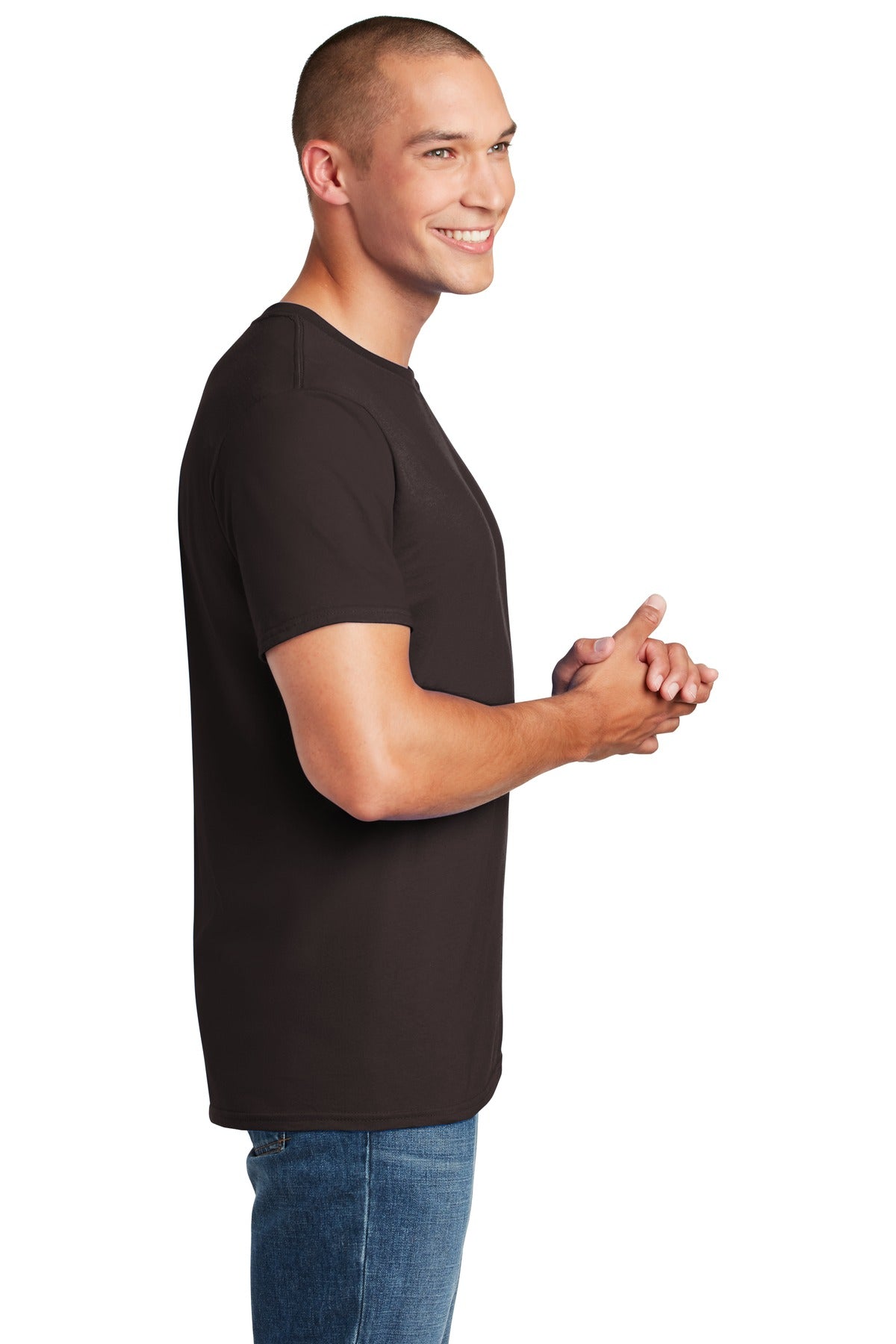 Dark Chocolate Gildan Softstyle T-Shirt. 64000