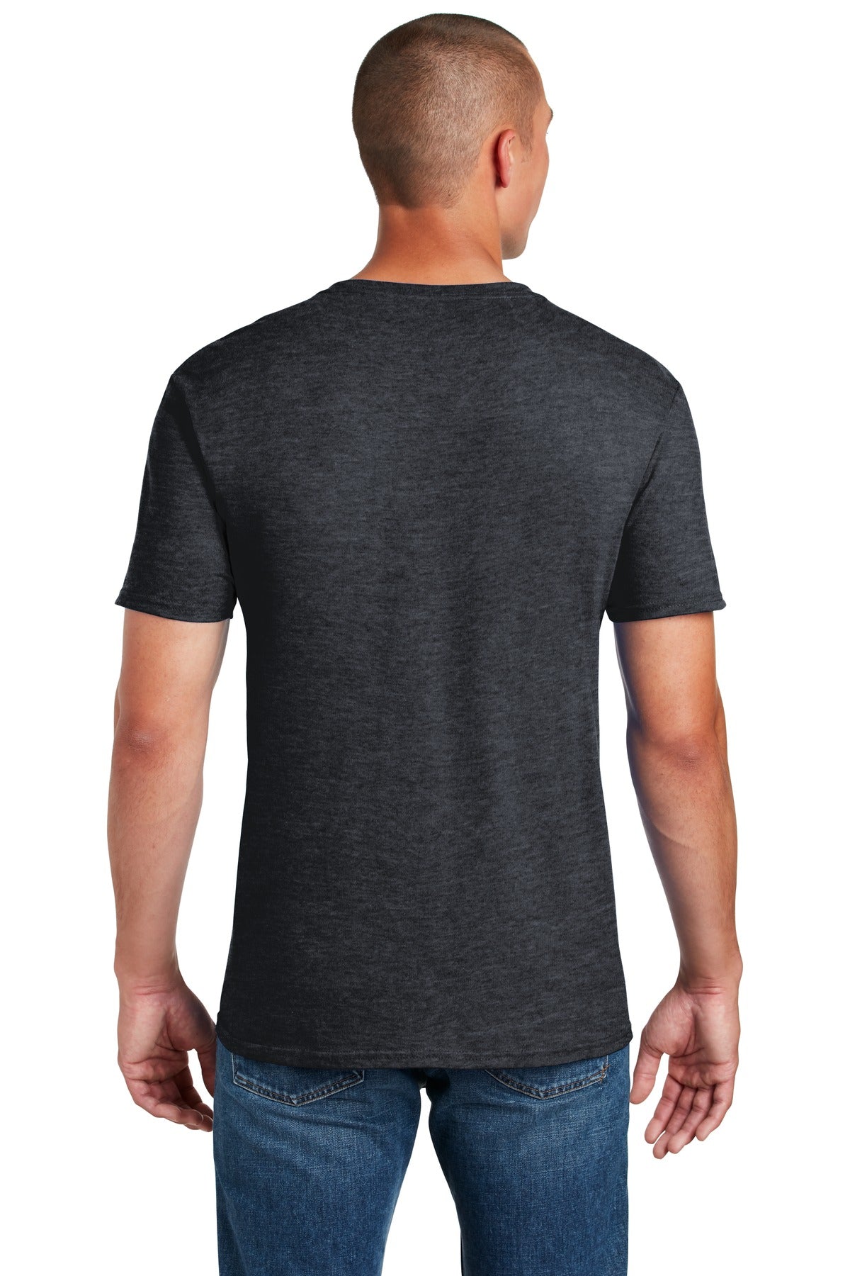 Dark Heather Gildan Softstyle T-Shirt. 64000