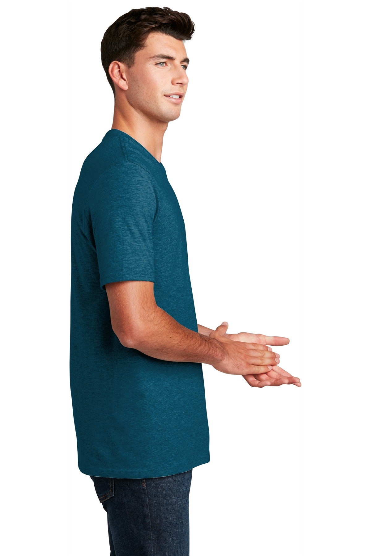 Dp Turqu Fleck District Perfect Blend CVC Tee. DM108