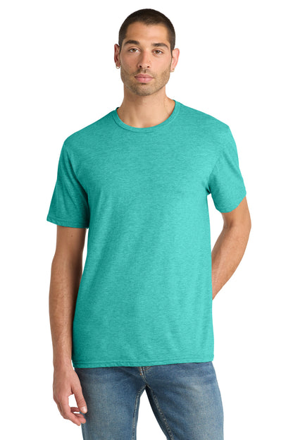 Front View of AquaHthr District Perfect Blend CVC Tee. DM108