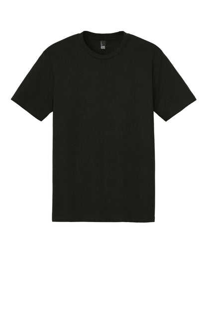 Front View of Black District Perfect Tri Tee. DM130