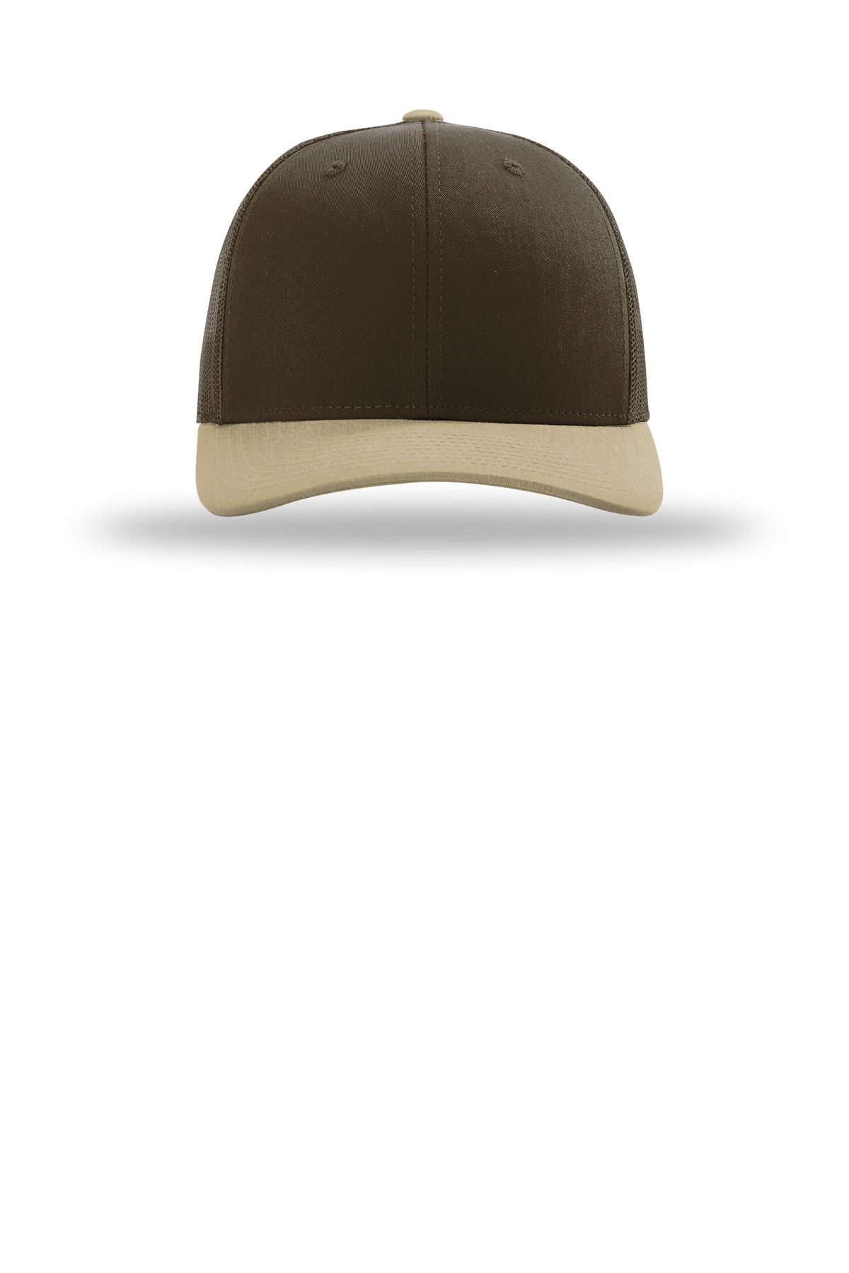Front View of Br/Br/Khk Richardson Trucker Cap 112