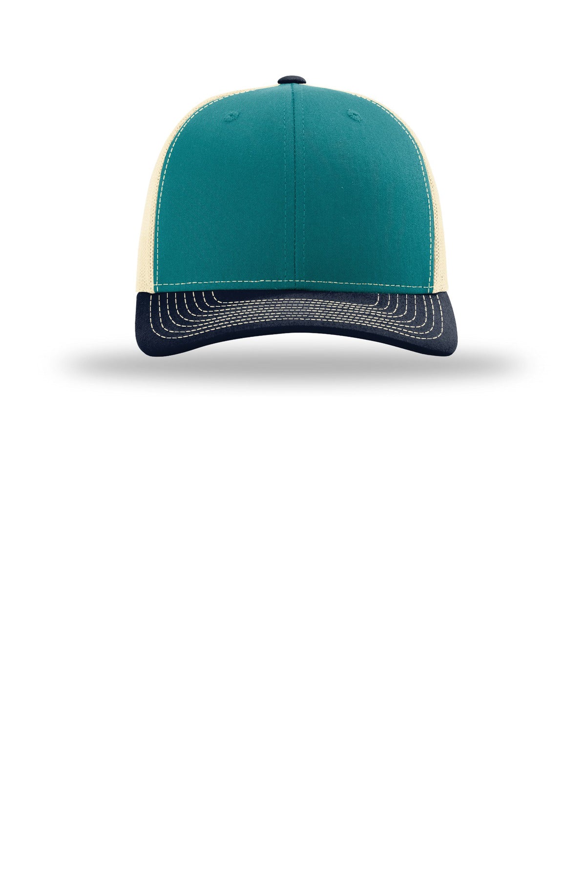 Front View of BTl/Bir/Nv Richardson Trucker Cap 112