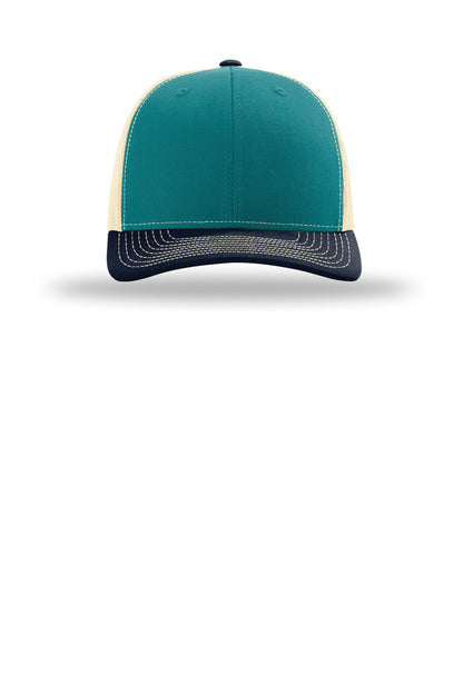 Front View of BTl/Bir/Nv Richardson Trucker Cap 112