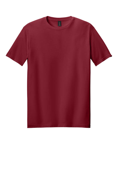 Front View of Cardinal Gildan Softstyle T-Shirt. 64000