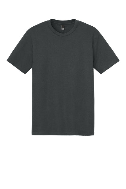 Front View of Charcoal District Perfect Tri Tee. DM130