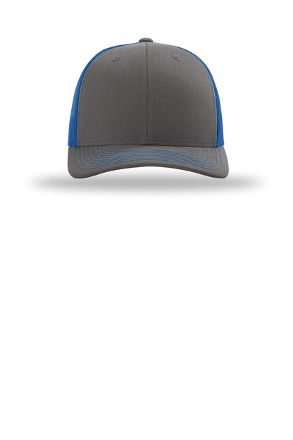 Front View of Char/Royal Richardson Trucker Cap 112