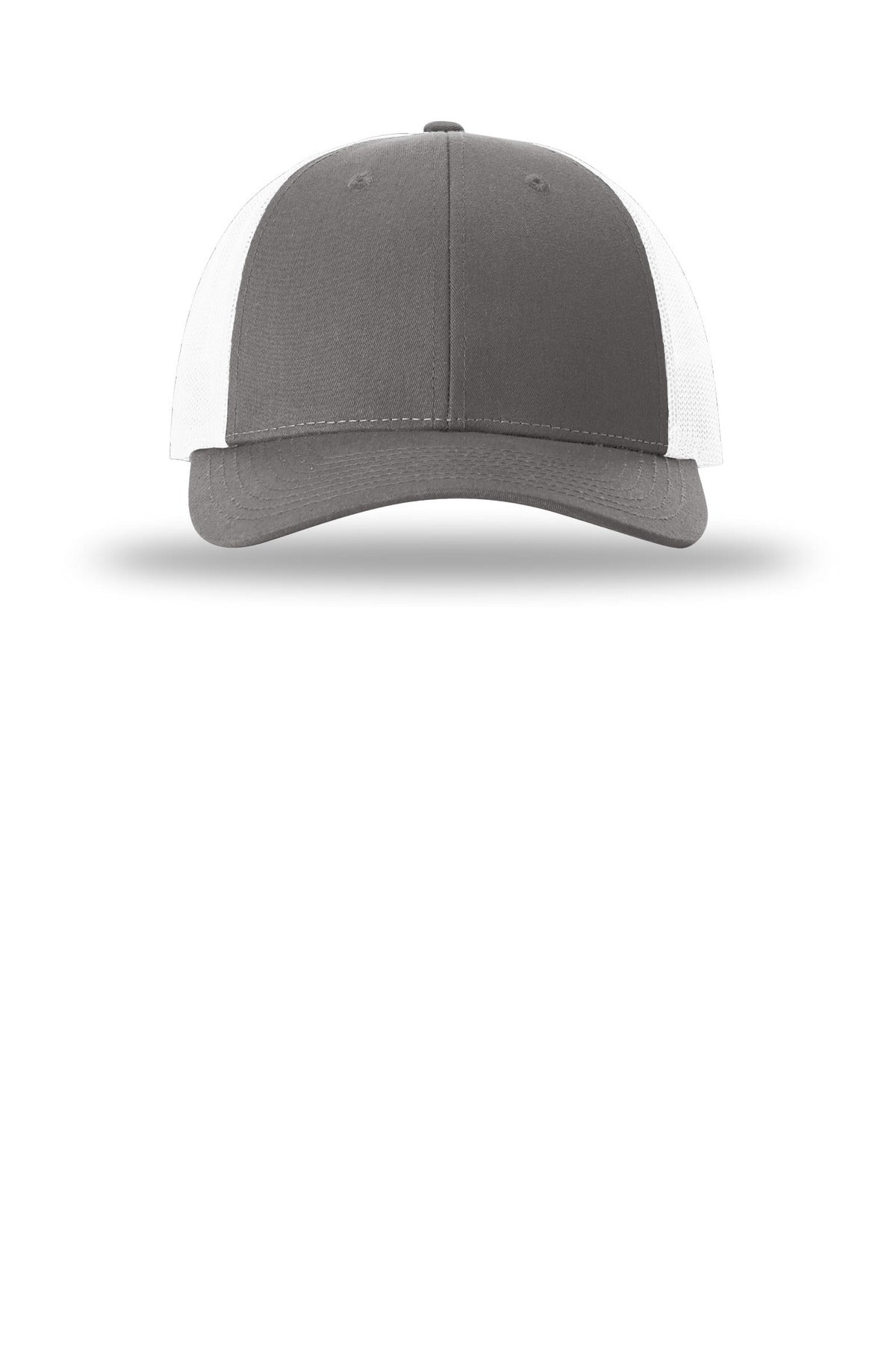 Front View of Char/White Richardson Low Pro Trucker 115