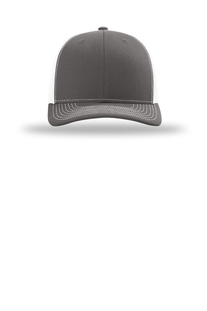 Front View of Char/White Richardson Trucker Cap 112