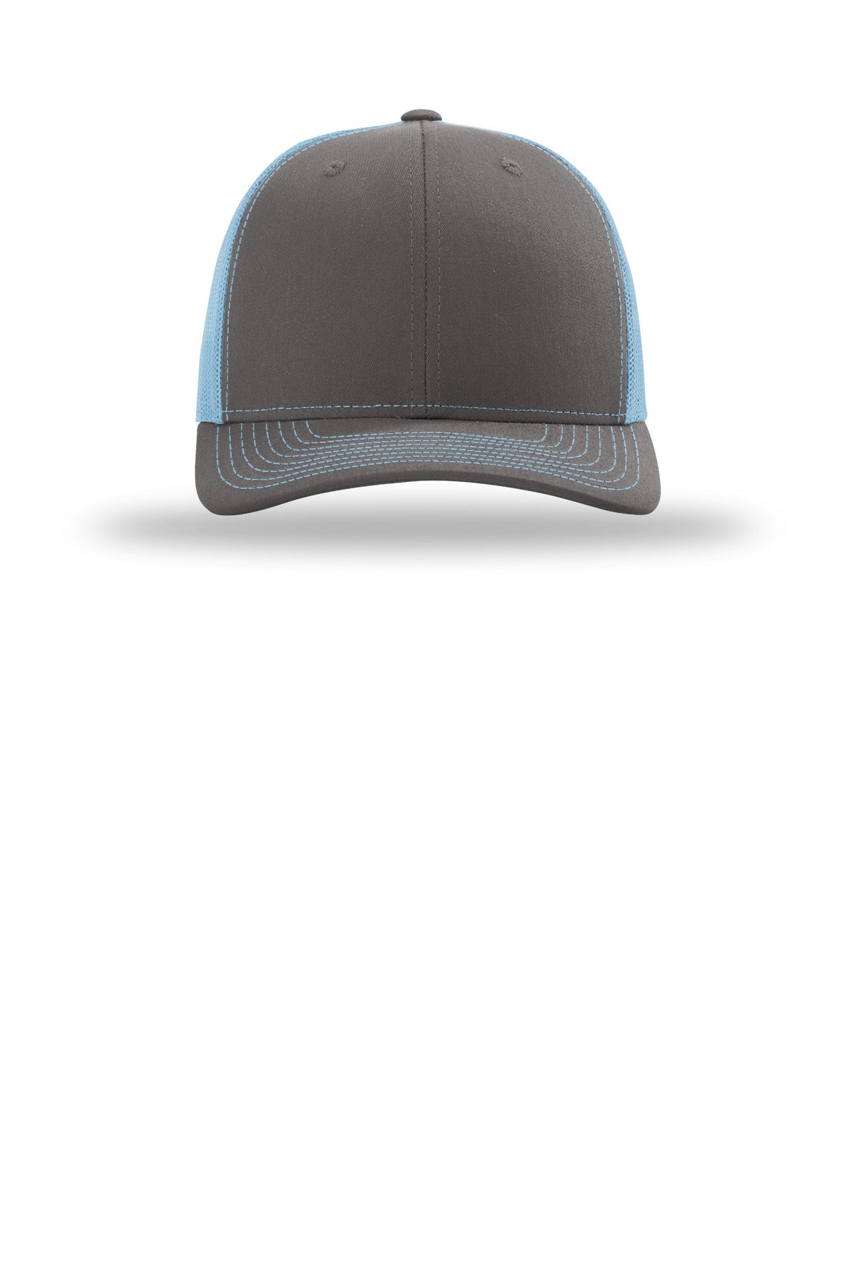 Front View of Ch/ClmbBlu Richardson Trucker Cap 112