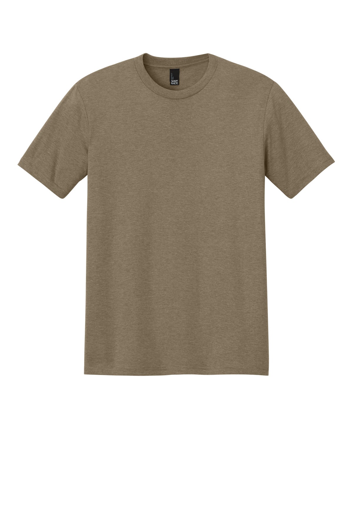 Front View of CoyteBrnHr District Perfect Tri Tee. DM130