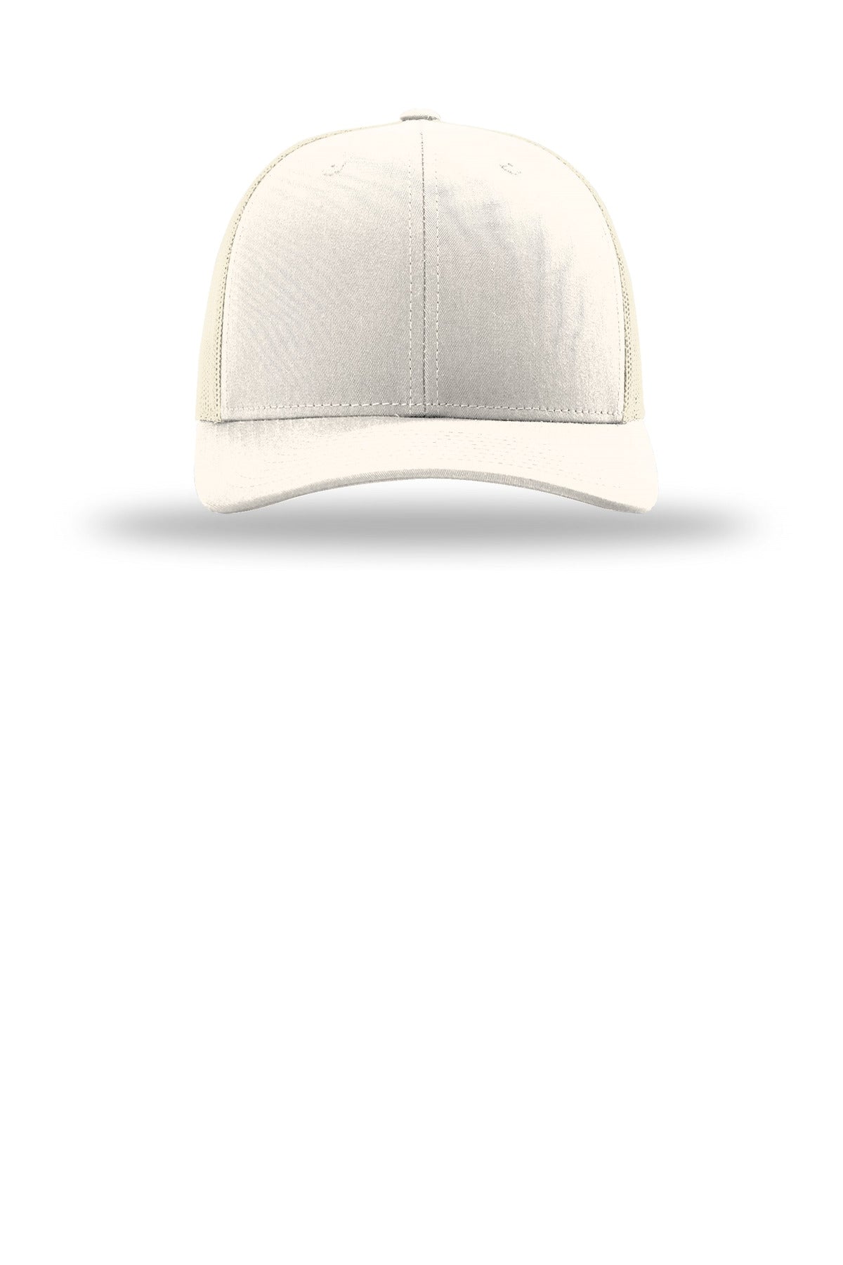 Front View of Cream Richardson Trucker Cap 112