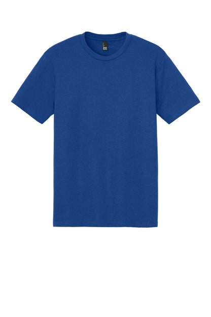 Front View of Deep Royal District Perfect Tri Tee. DM130