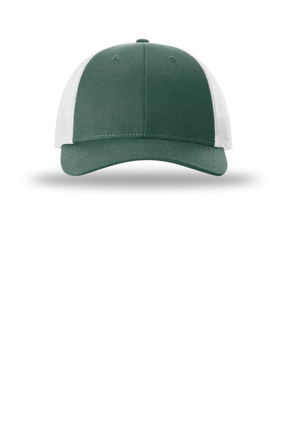 Front View of DkGnHt/LGy Richardson Low Pro Trucker 115
