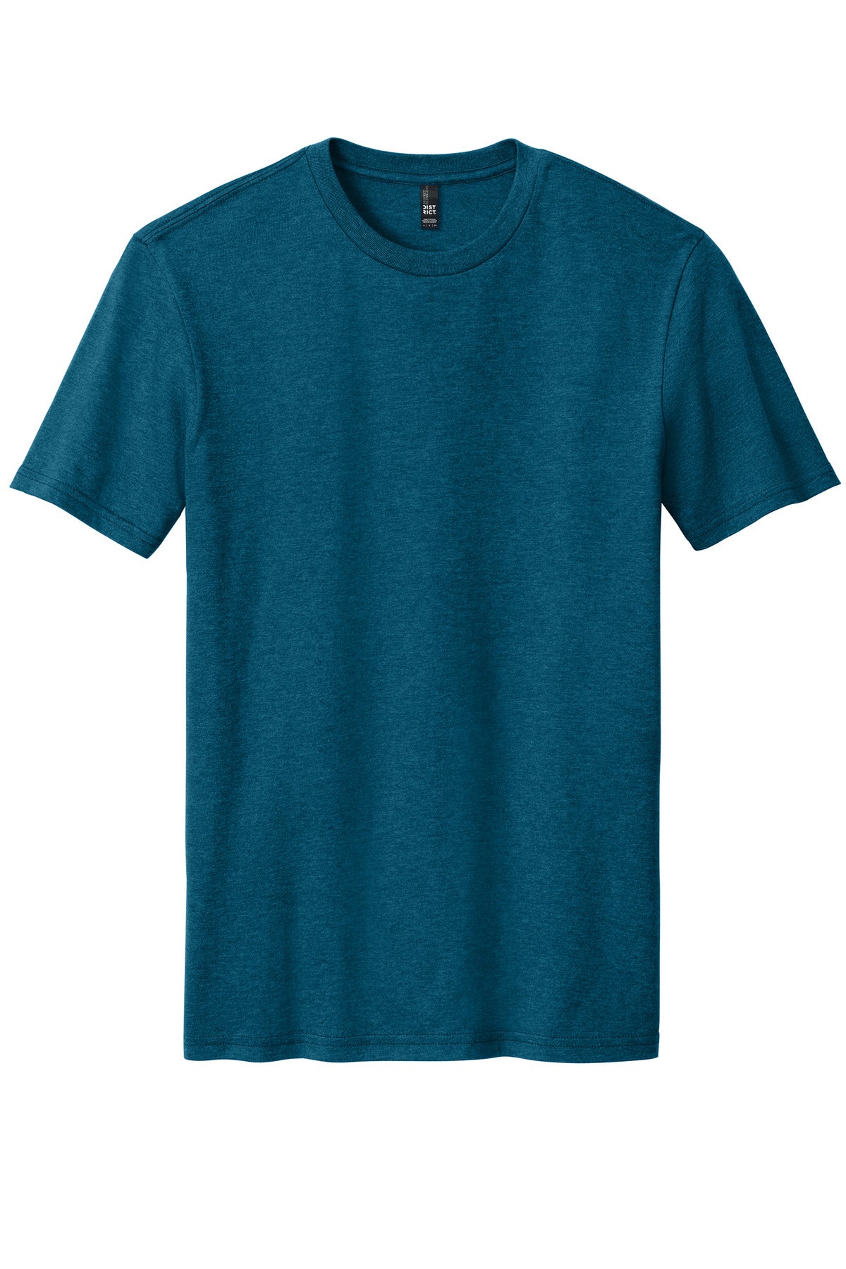 Front View of Dp Turqu Fleck District Perfect Blend CVC Tee. DM108