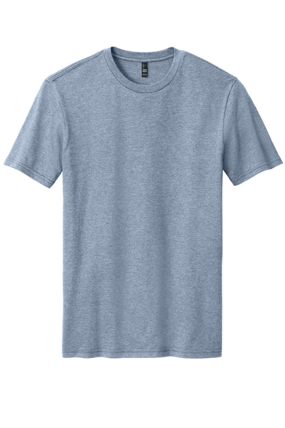 Front View of FlntBluHtr District Perfect Blend CVC Tee. DM108