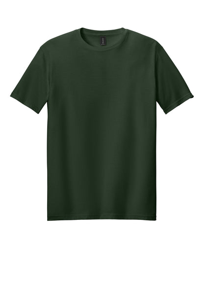 Front View of ForestGrn Gildan Softstyle T-Shirt. 64000