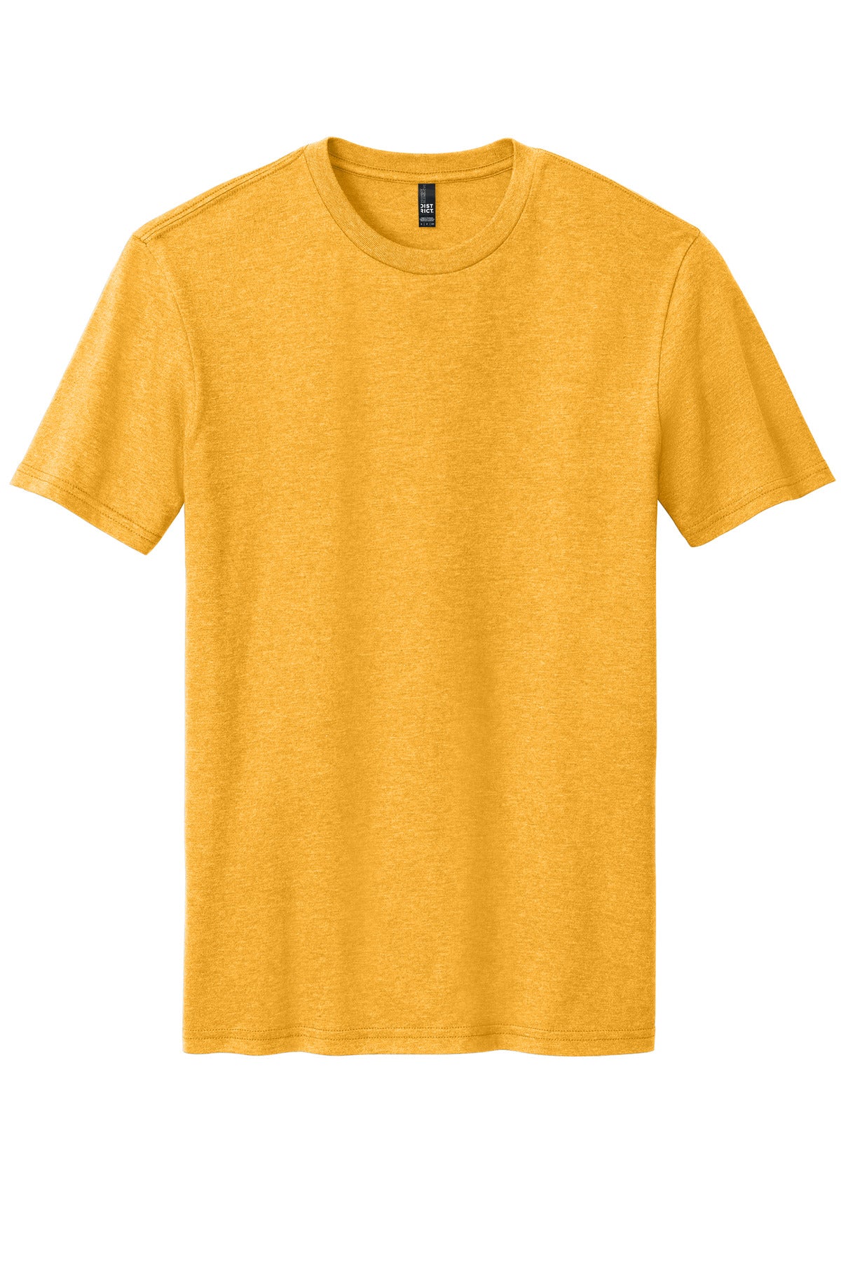 Front View of GoldHthr District Perfect Blend CVC Tee. DM108