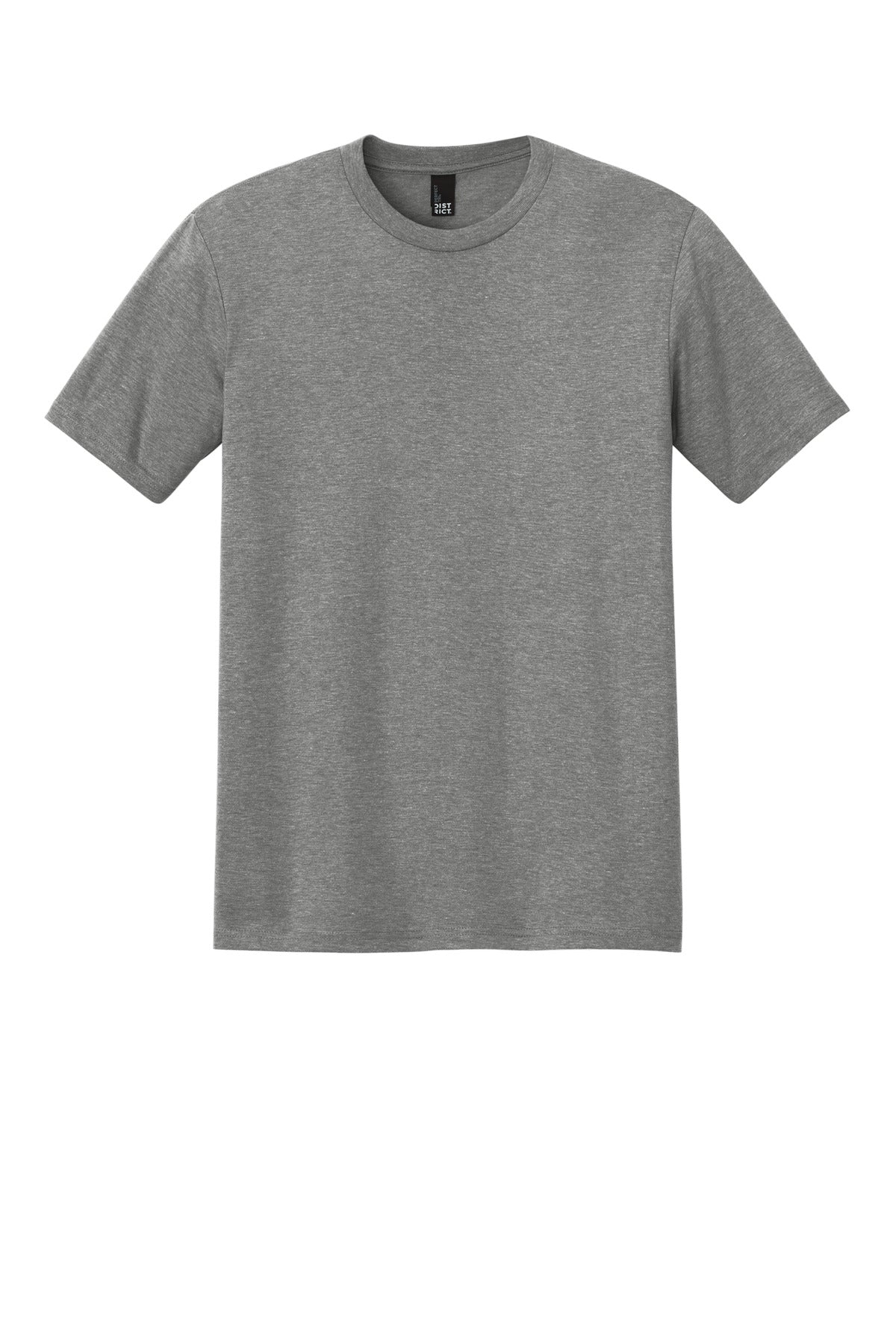 Front View of Grey Frost District Perfect Tri Tee. DM130