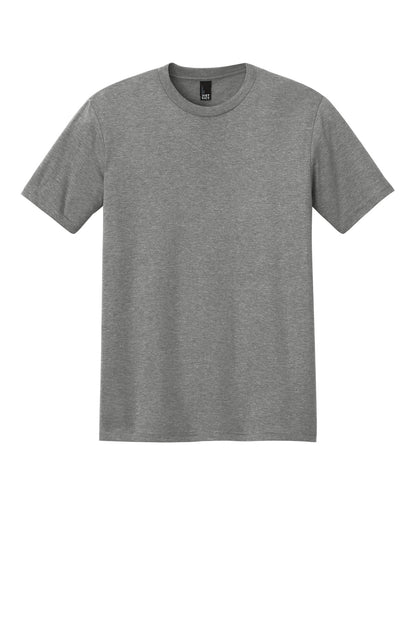 Front View of Grey Frost District Perfect Tri Tee. DM130