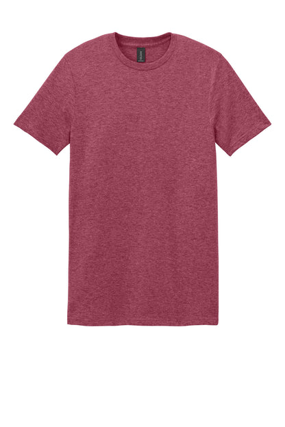 Front View of HtCardinal Gildan Softstyle T-Shirt. 64000