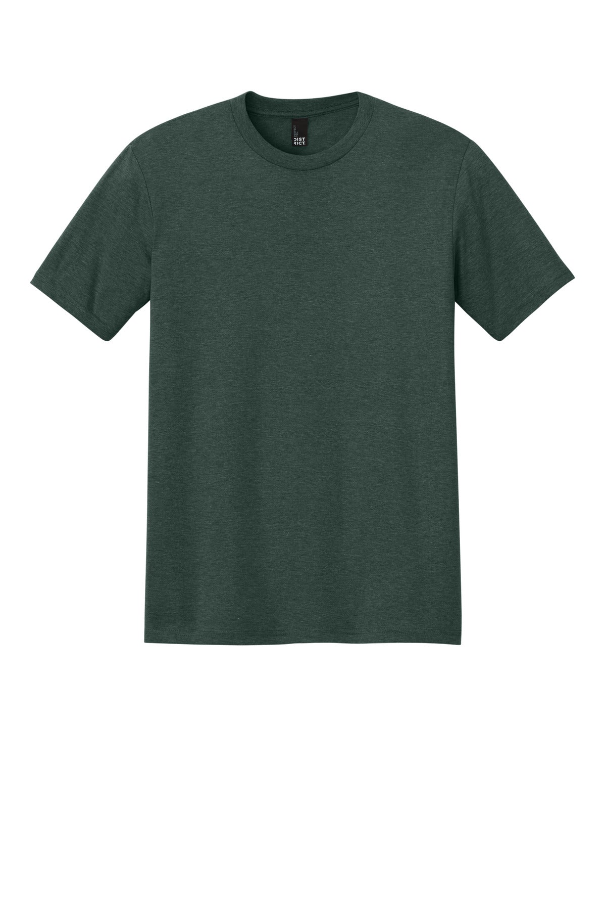 Front View of HtdForGrn District Perfect Tri Tee. DM130