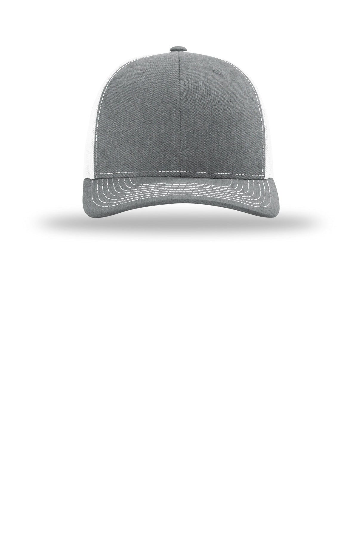 Front View of HtGy/White Richardson Trucker Cap 112