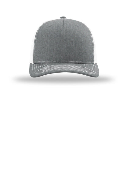 Front View of HtGy/White Richardson Trucker Cap 112