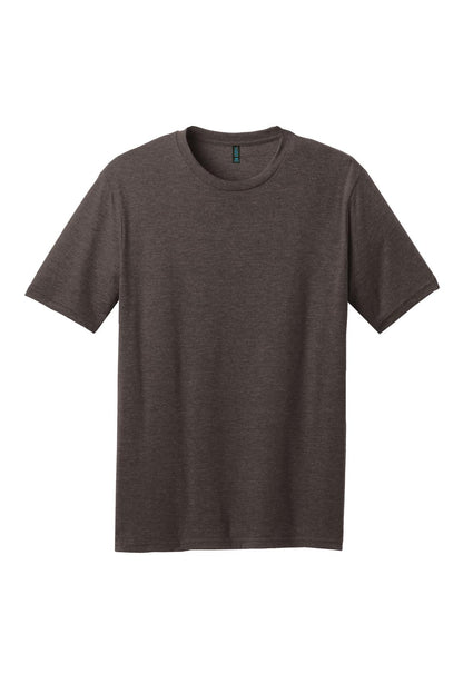 Front View of Hthr Brown District Perfect Blend CVC Tee. DM108