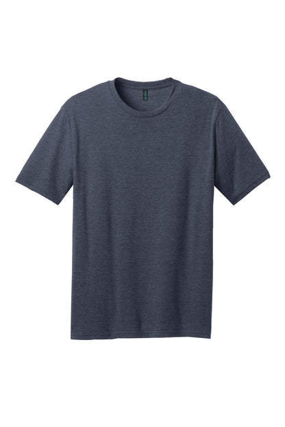 Front View of Hthr Navy District Perfect Blend CVC Tee. DM108
