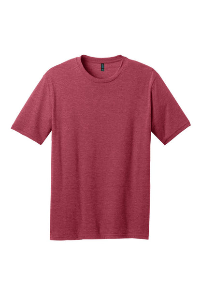 Front View of Hthr Red District Perfect Blend CVC Tee. DM108