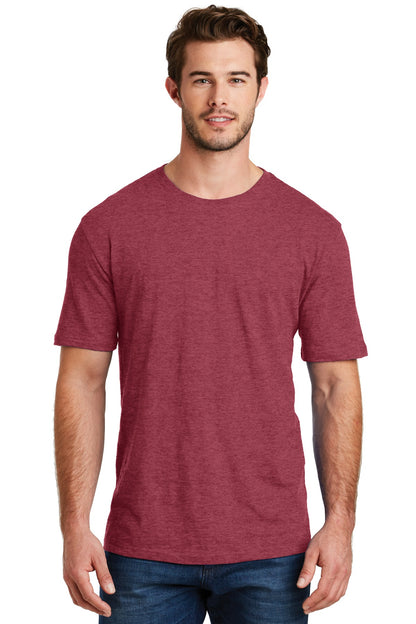 Front View of Hthr Red District Perfect Blend CVC Tee. DM108
