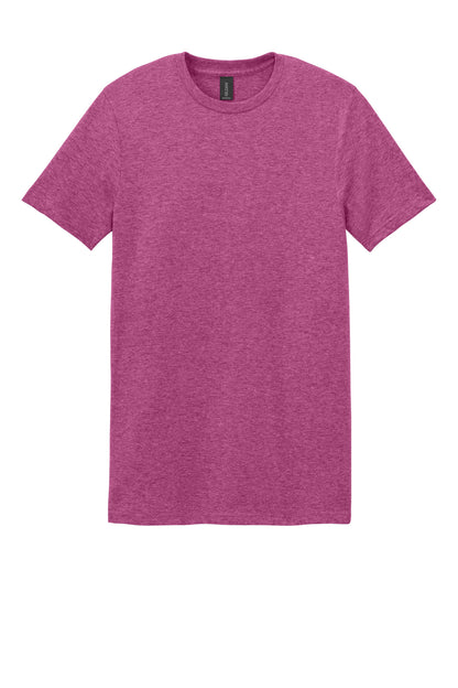 Front View of HthrBerry Gildan Softstyle T-Shirt. 64000