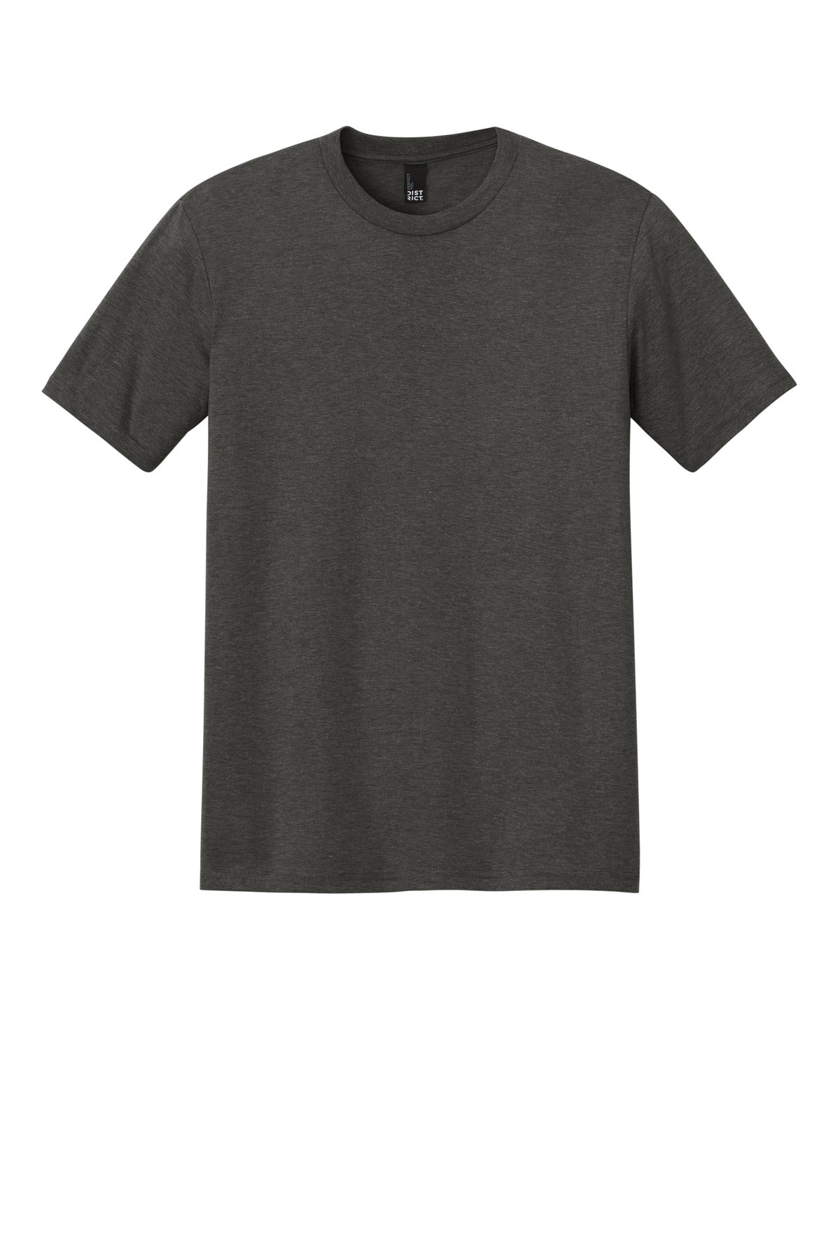 Front View of Hthrd Charcoal District Perfect Tri Tee. DM130