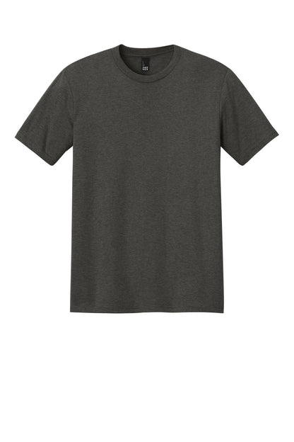 Front View of Hthrd Charcoal District Perfect Tri Tee. DM130
