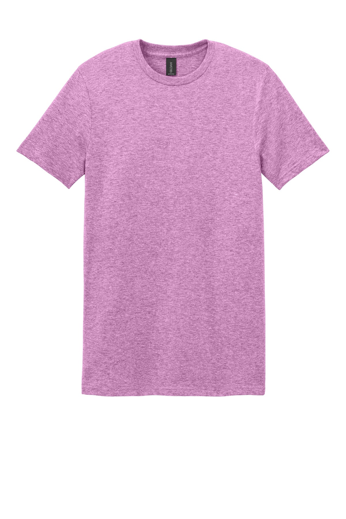 Front View of HtrRadOrcd Gildan Softstyle T-Shirt. 64000