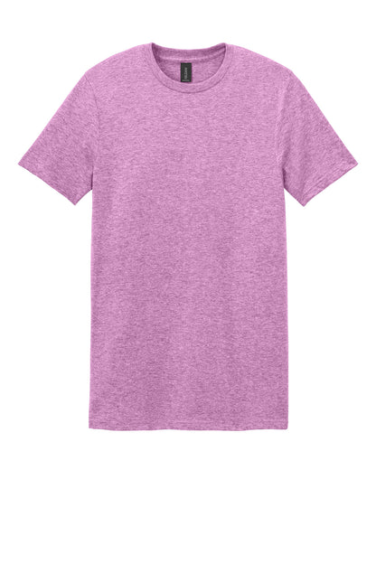 Front View of HtrRadOrcd Gildan Softstyle T-Shirt. 64000