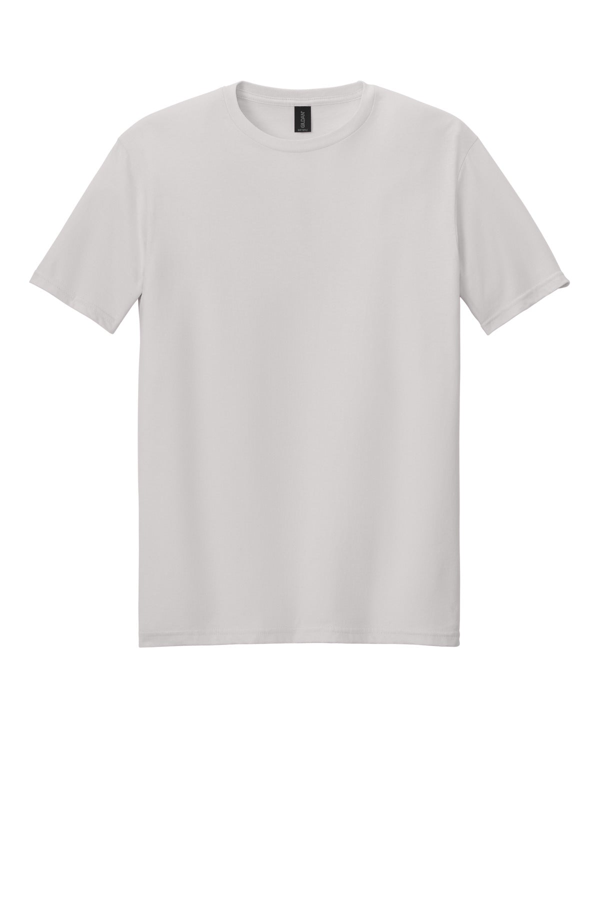 Front View of IceGrey Gildan Softstyle T-Shirt. 64000