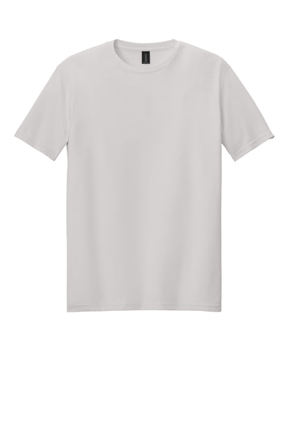 Front View of IceGrey Gildan Softstyle T-Shirt. 64000