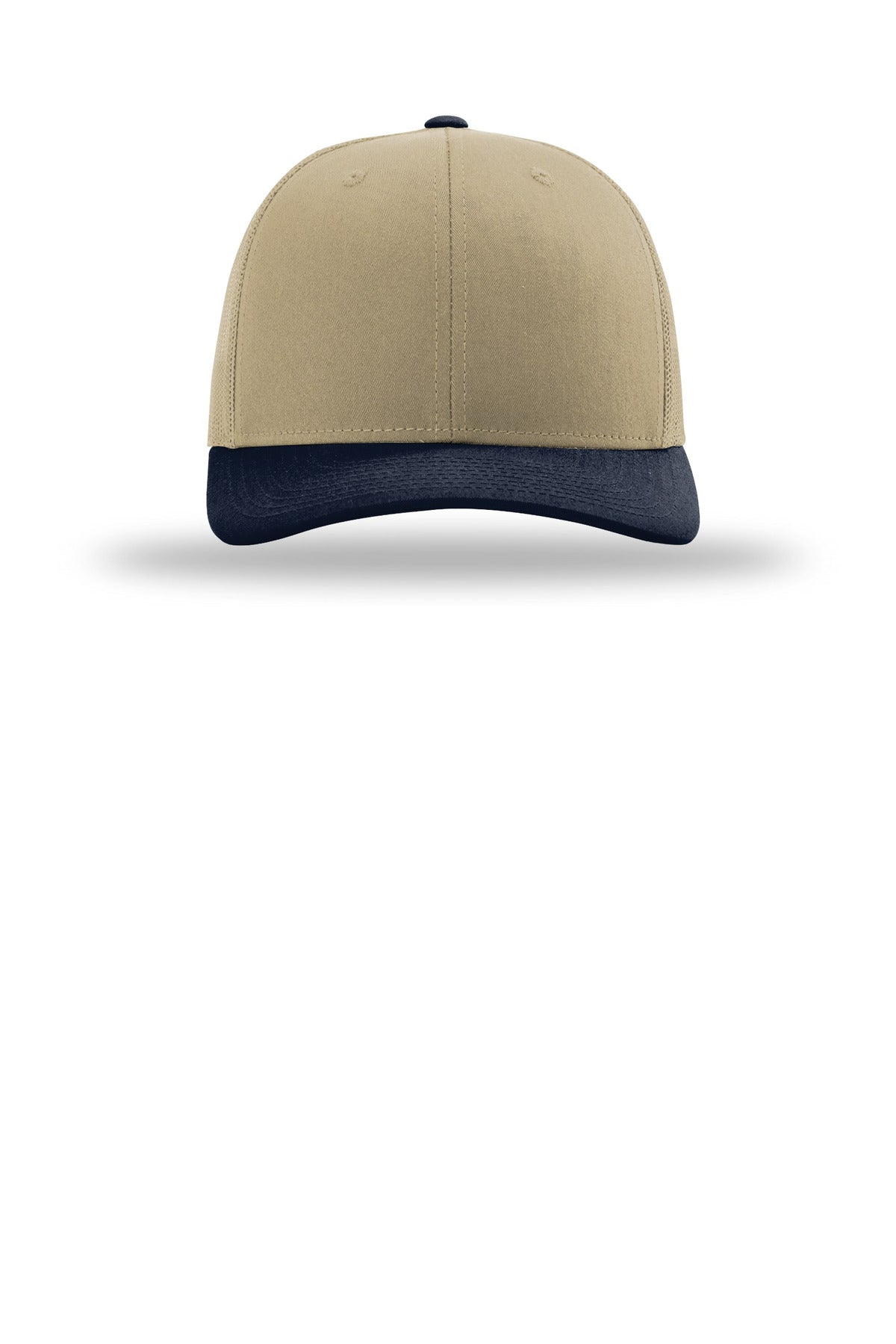 Front View of Khk/Khk/Nv Richardson Trucker Cap 112