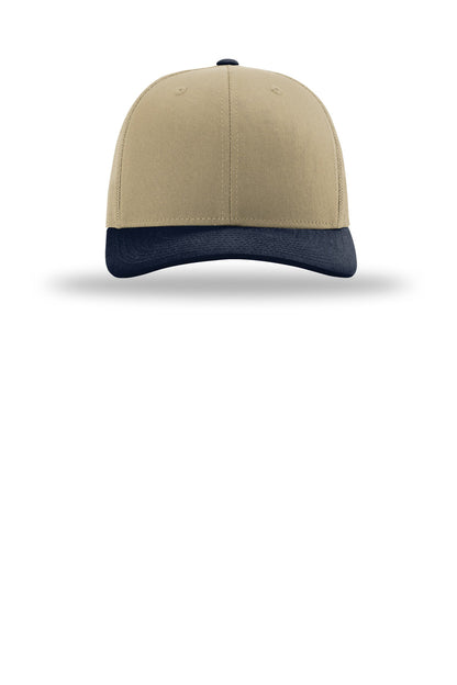 Front View of Khk/Khk/Nv Richardson Trucker Cap 112