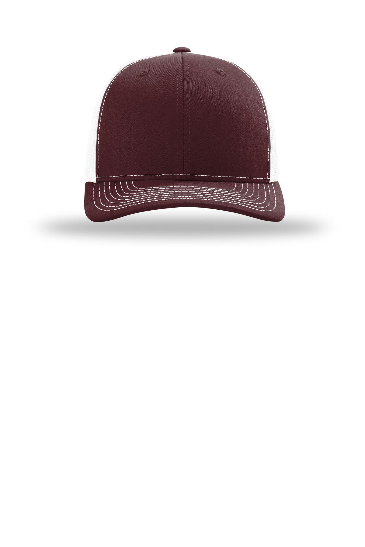 Front View of Mar/White Richardson Trucker Cap 112