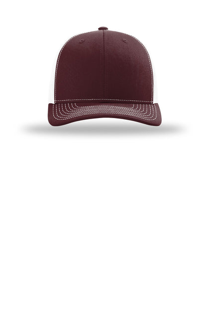Front View of Mar/White Richardson Trucker Cap 112