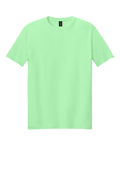 Front View of MintGreen Gildan Softstyle T-Shirt. 64000