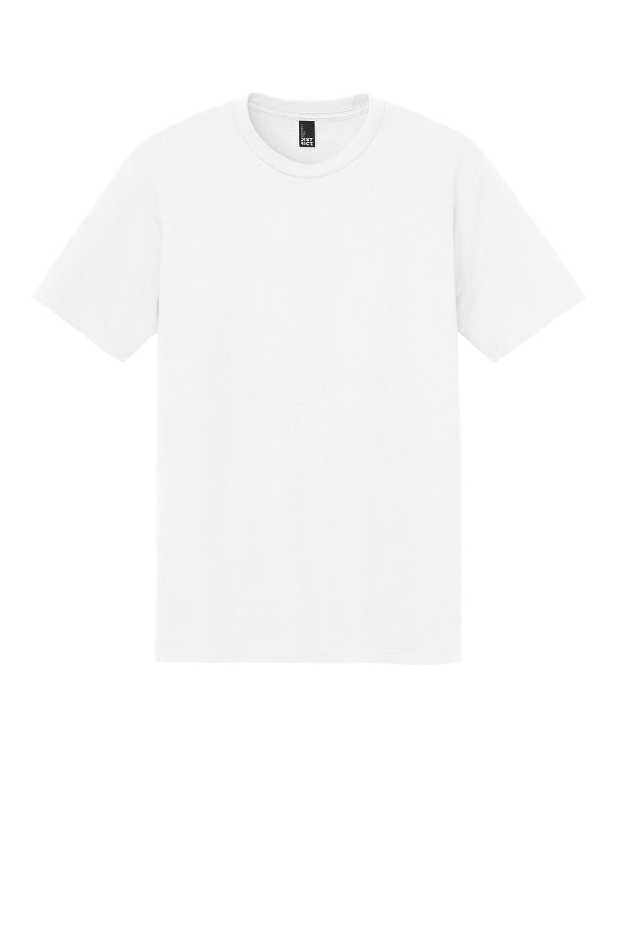 Front View of Natural District Perfect Tri Tee. DM130