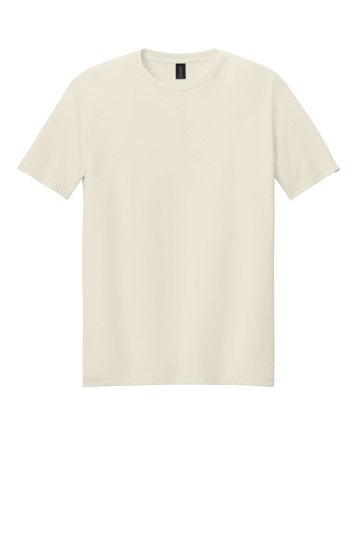 Front View of Natural Gildan Softstyle T-Shirt. 64000