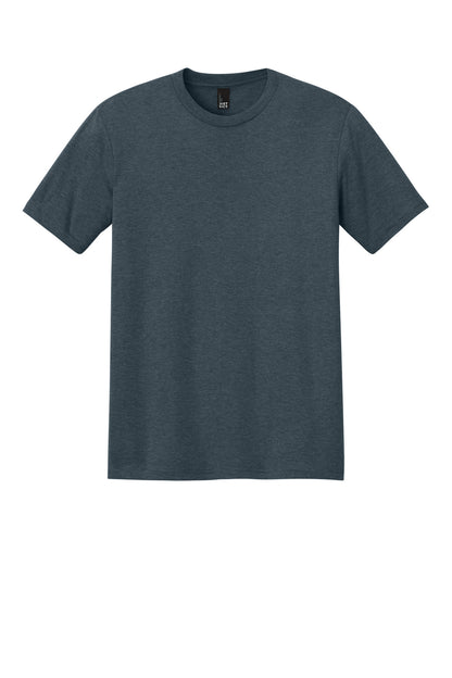 Front View of Navy Frost District Perfect Tri Tee. DM130