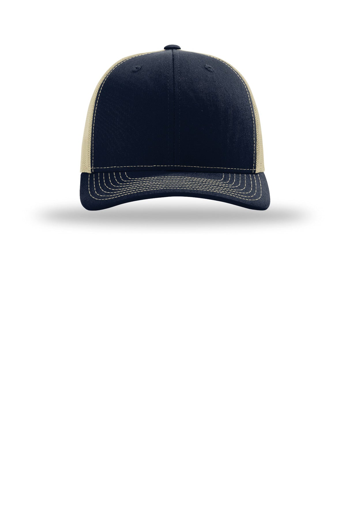 Front View of Navy/Khaki Richardson Trucker Cap 112
