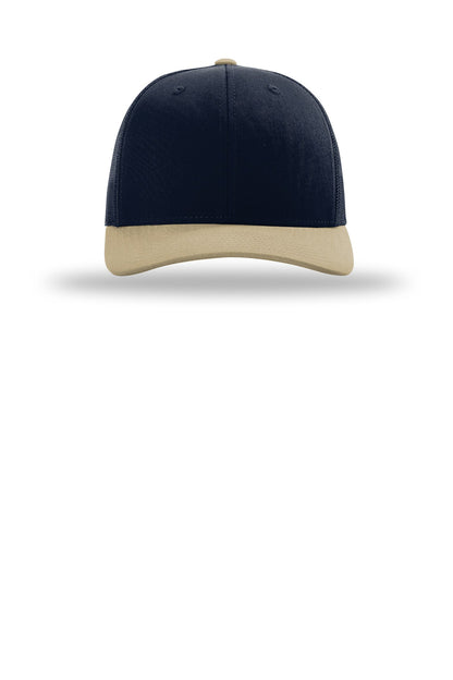 Front View of Nv/Nv/Khk Richardson Trucker Cap 112